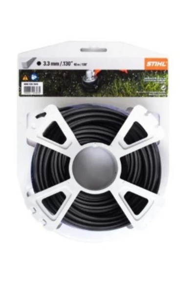 Stihl Misine Motorlu Tırpan Misina 3.3mm 38mt Siyah 4 Köşe ürün görseli 1
