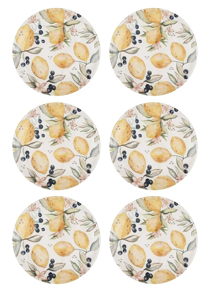 The Mia Limoncello Servis Tabağı 6lı Set 26 cm LMN013 ürün görseli 1
