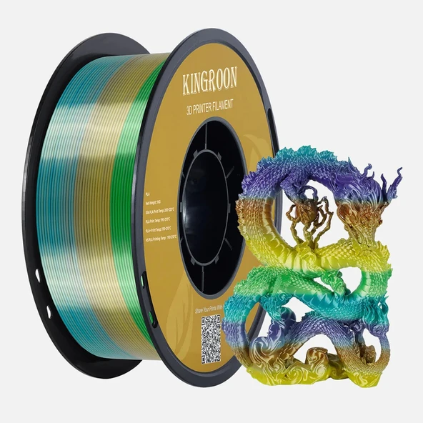 Kingroon Gökkuşağı Silk PLA Filament - Resim 5