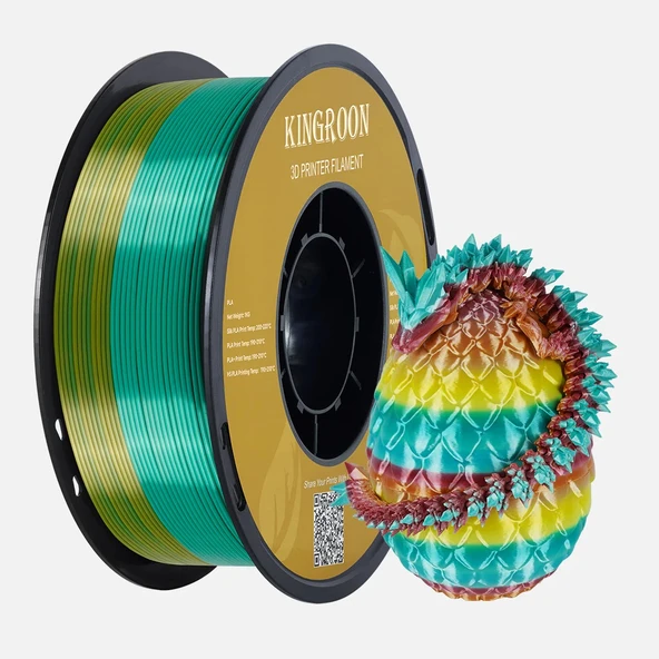 Kingroon Gökkuşağı Silk PLA Filament - Resim 3