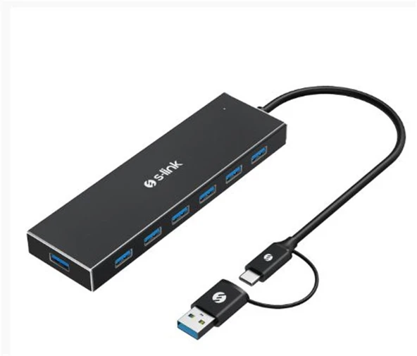 S-link SW-U317 USB 3.0 7 Port Hub Çevirici Adaptör ürün görseli 1
