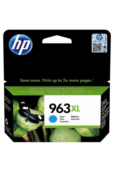 Hp 3ja27ae (963xl) Yuksek Kapasıte Cyan Murekkep Kartus ürün görseli 1