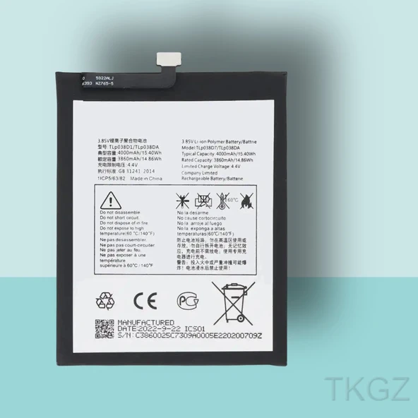 Tkgz - TCL 10L T770H -TLP-037A7 - Batarya Pil Orijinal Sıfır ürün görseli 1