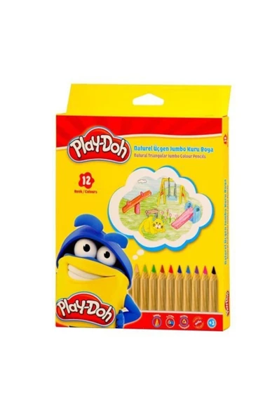 Play-Doh Naturel Jumbo Kuru Boya 12 Renk Ku009 ürün görseli 1