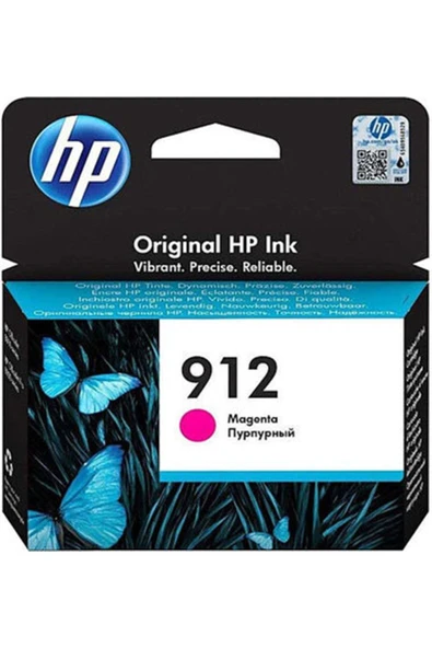 912 Magenta Kırmızı Kartuş 3Yl78A / Hp ürün görseli 1