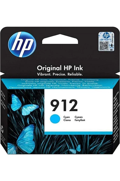 HP 912 Cyan Mavi Kartuş 3Yl77A / Hp ürün görseli 1