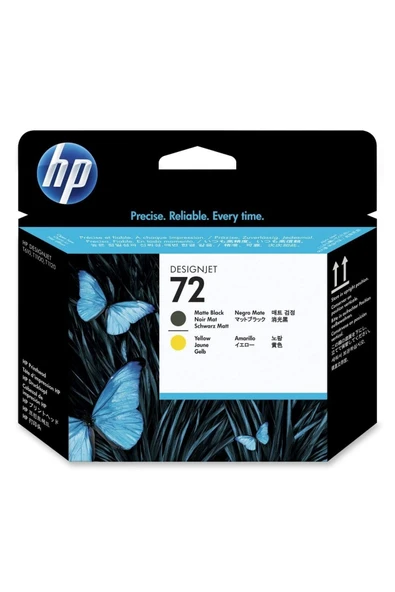 HP 72 C9384a Mat Siyah Ve Sarı Orjinal Baskı Kafası ürün görseli 1