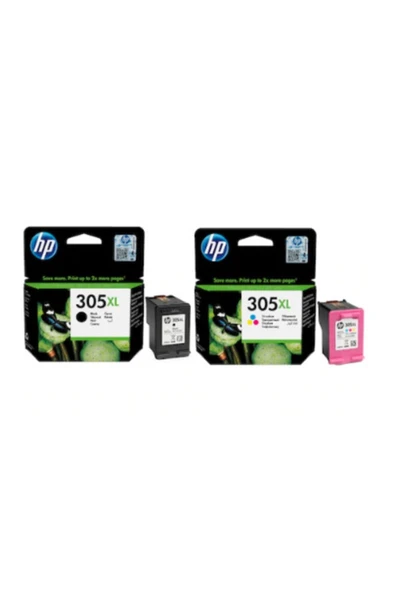 305xl  Siyah Ve Renkli 2li Paket - 3ym63ae/3ym62ae ürün görseli 1