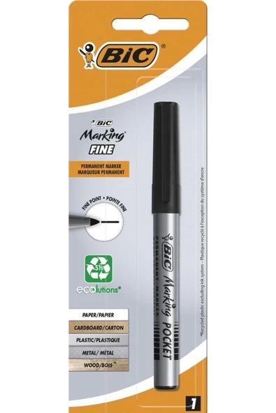 Bic Marker Pocket 1'Li Blister Siyah 8755921 - Resim 2