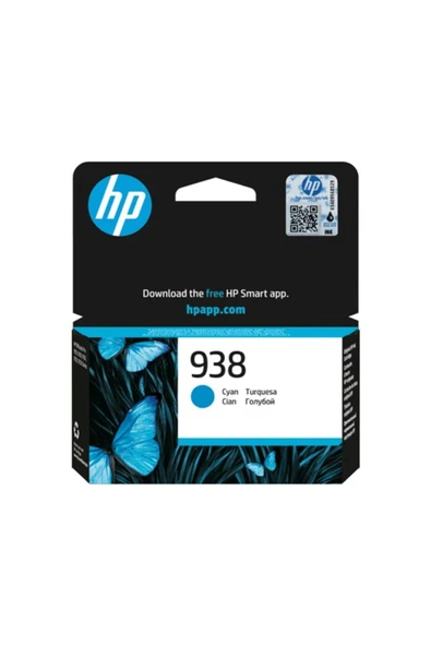 938 Cyan Original Ink Cartridge 4s6x5pe ürün görseli 1