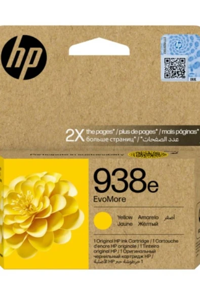 HP 938e Yellow Sarı Yüksek Kapasite Kartuş 4s6y1pe ürün görseli 1