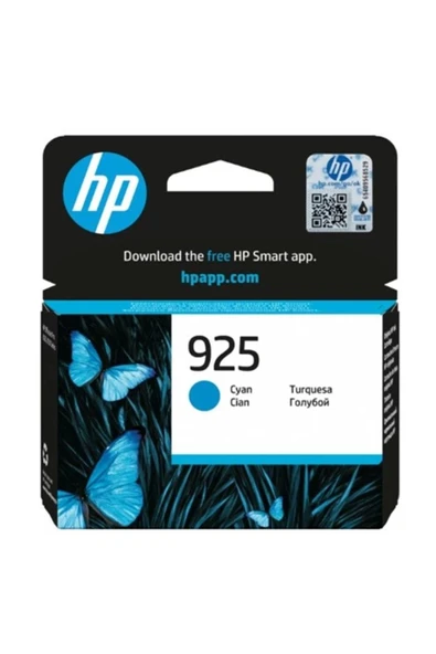 HP 925 Cyan Mavi Kartuş 4K0V6PE ürün görseli 1