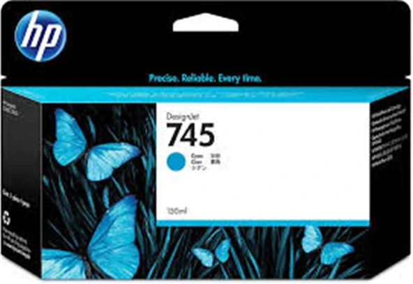 HP 745 Cyan Mavi 130ML Plotter Kartuşu F9J97A 2023 TARİHLİ ürün görseli 1