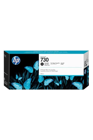 HP P2V73A (730) FOTOĞRAF SİYAHI 300 ML GENIS FORMAT MUREKKEP KARTUSU ürün görseli 1