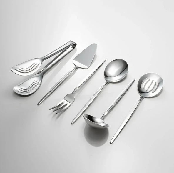Fecra Luxe Silver 6 Parça Servis Seti Sade - Resim 2