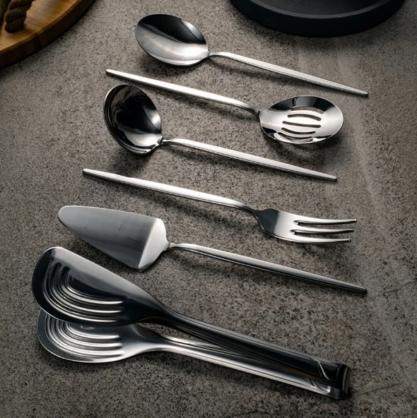 Fecra Luxe Silver 6 Parça Servis Seti Sade - Resim 4