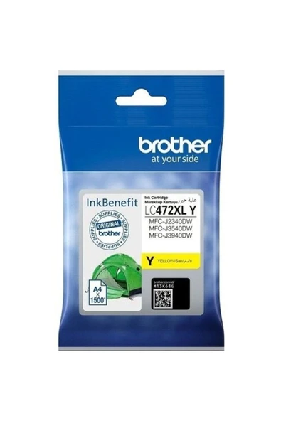 brother Lc472xly Yellow Sarı 1.500 Sayfa Kapasiteli Kartuş Mfc-j2340-j3540-j3940 ürün görseli 1