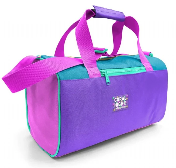 Coral High Kız Çocuk Spor ve Seyahat Çantası - Mor Pembe Desenli - 27514 ürün görseli 1