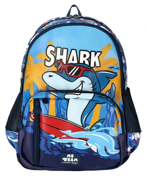 Me Team Dört Bölmeli Erkek Çocuk Okul Sırt Çantası - Shark/Köpek Balığı - 25185 ürün görseli 1