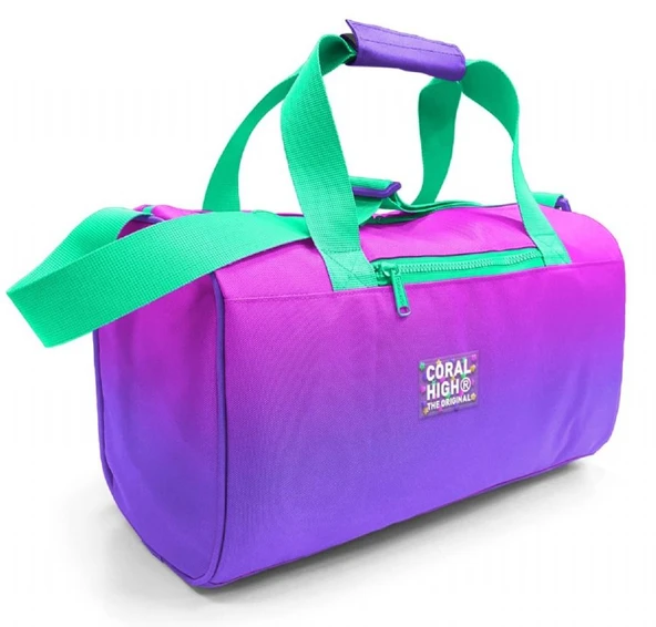 Coral High Kız Çocuk Spor ve Seyahat Çantası - Pembe Mor Renk Geçişli Desenli - 27518 ürün görseli 1