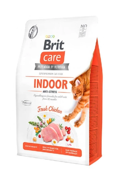 Brit Care Grain Free Indoor Anti Stress Tavuklu Kedi Maması 2 Kg ürün görseli 1