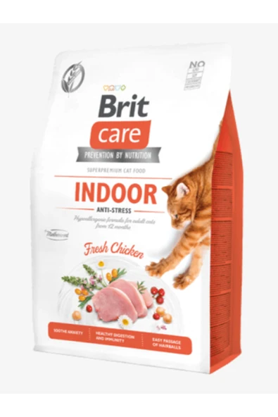 Brit Care Grain Free Indoor Anti Stress Tavuklu Kedi Maması 2 Kg ürün görseli 1