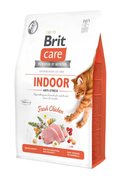 Brit Care Grain Free Indoor Anti Stress Tavuklu Kedi Maması 2 Kg ürün görseli 1