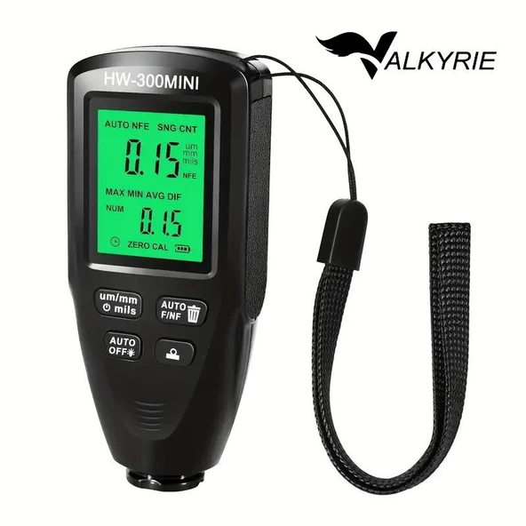 Valkyrie HW-300MINI Dijital Boya Kalınlığı Ölçüm Cihazı 0-2000µm Hassas Ölçer ürün görseli 1