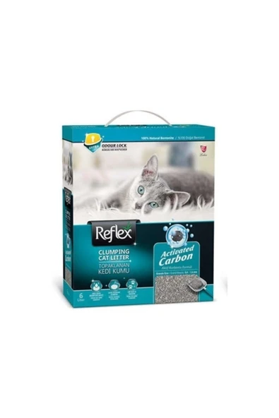 Reflex Aktif Karbon Granüllü Turkuaz Kedi Kumu 6 lt  x 2 Adet ürün görseli 1