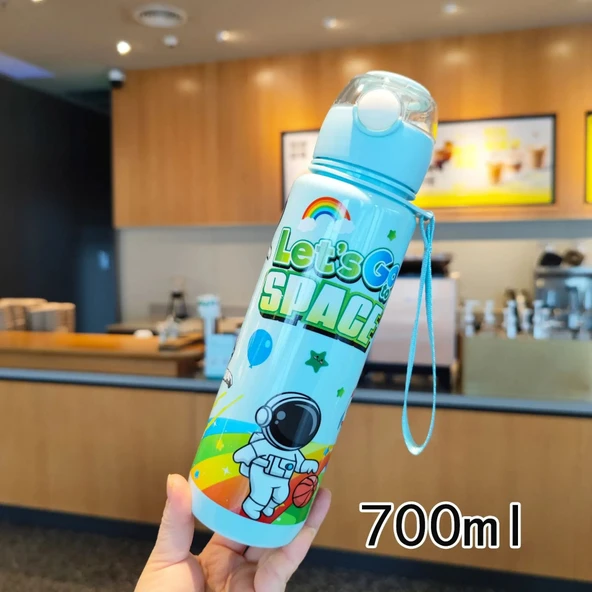 Astronot 700ML Su Matarası Su Şişesi Suluk Bpa Içermez Suluk (sticker Hediyeli) ürün görseli 1
