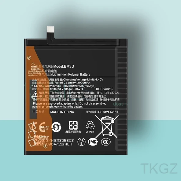 Tkgz - Xiaomi Mİ8SE - BM3D - Batarya Pil Orijinal Sıfır ürün görseli 1