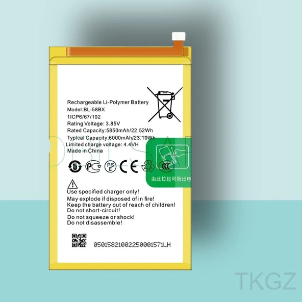 Tkgz - İnfinix HOT 9 PLAY -BL-58BX - Batarya Pil Orijinal Sıfır ürün görseli 1