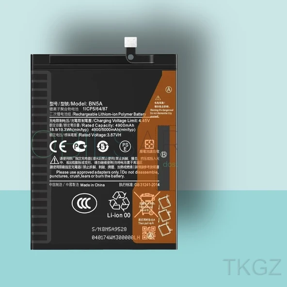 Tkgz - Xiaomi REDMİ NOTE 10 S - BN5A - Batarya Pil Orijinal Sıfır ürün görseli 1