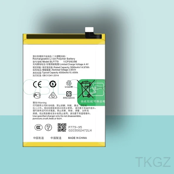 Tkgz - OPPO A73 - BLP-779 - Batarya Pil Orijinal Sıfır ürün görseli 1