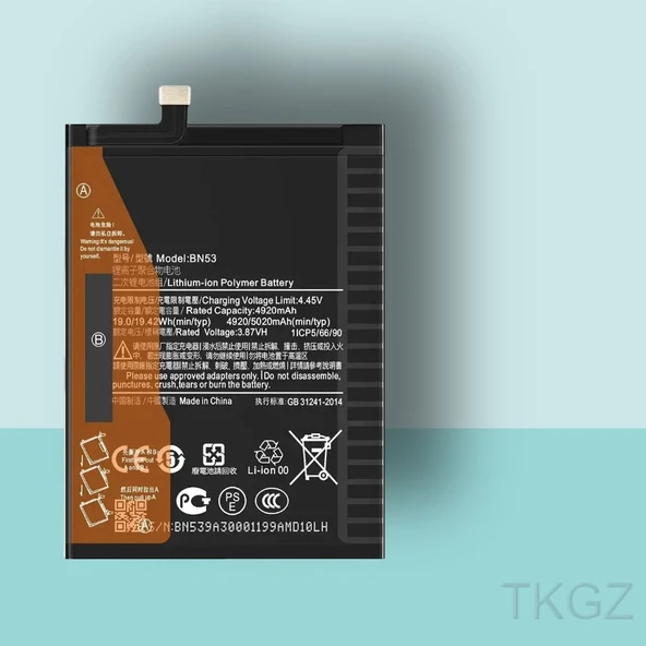 Tkgz - Xiaomi REDMİ NOTE 10 PRO 4G - BN53 - Batarya Pil Orijinal Sıfır ürün görseli 1