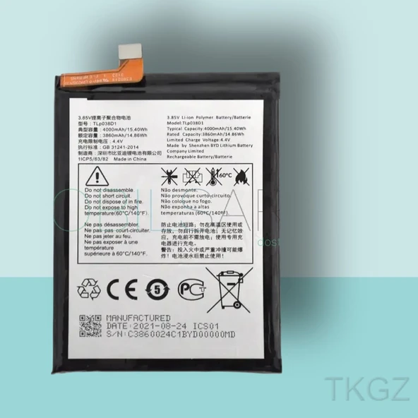 Tkgz - TCL 10SE - TLP-038D7 - Batarya Pil Orijinal Sıfır ürün görseli 1