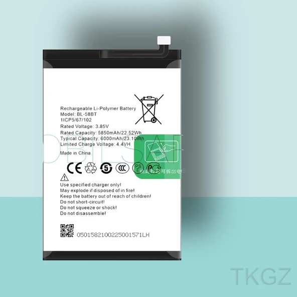 Tkgz - Tecno POVA 4 PRO - BL-58BT - Batarya Pil Orijinal Sıfır ürün görseli 1