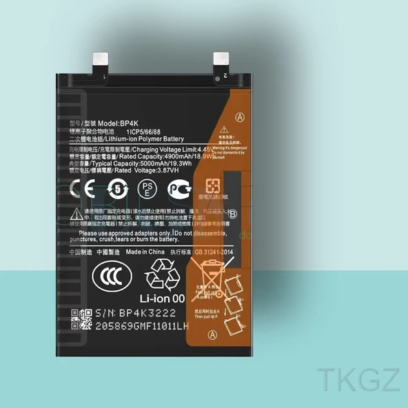 Tkgz - Xiaomi REDMİ NOTE 12 PRO 5G - BP4K - Batarya Pil Orijinal Sıfır ürün görseli 1