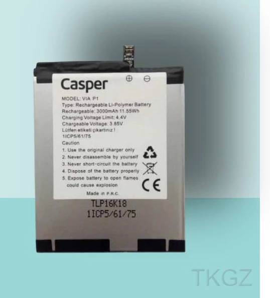 Tkgz - Casper P1 Batarya Pil Orijinal Sıfır ürün görseli 1