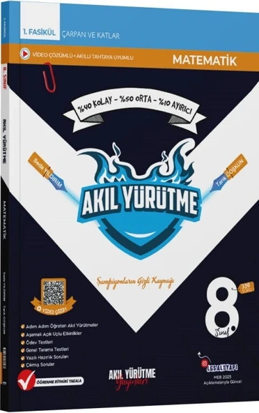 8. Sınıf Çarpan ve Katlar 1. Fasikül Akıl Yürütme Yayınları ürün görseli 1