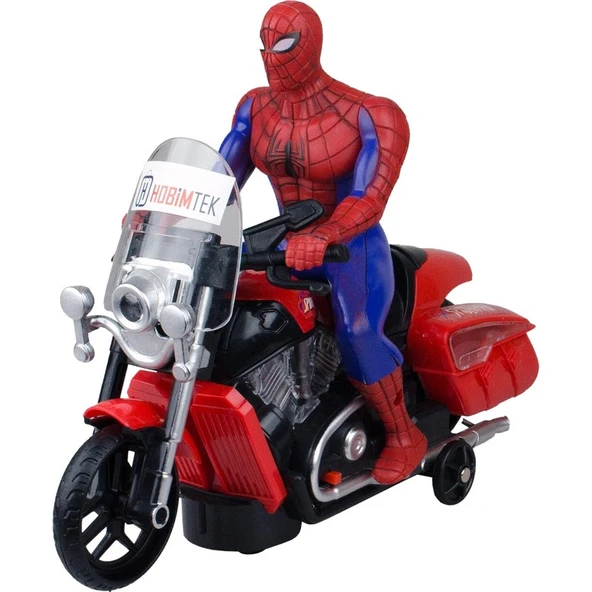 Cstars Motosikletli Spiderman Oyuncak Işıklı Sesli Hareketli ürün görseli 1