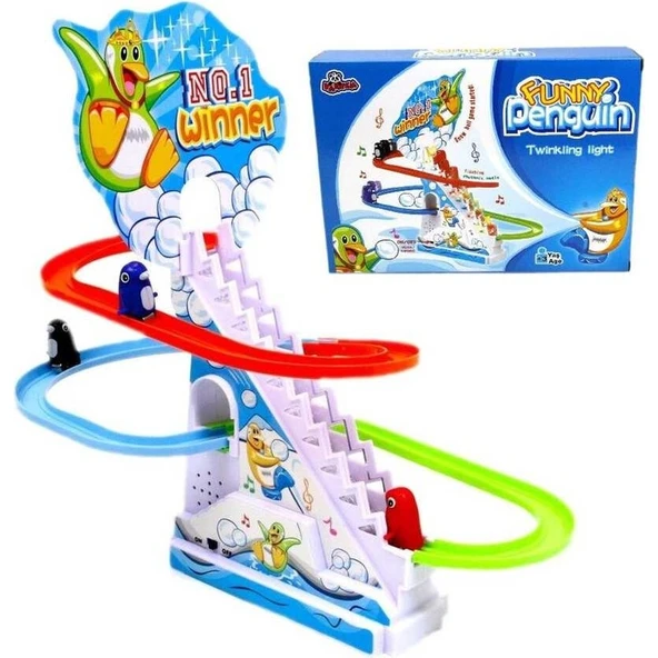 Vardem Oyuncak Merdiven Çıkan Penguen Döndolaş Oyunu Işıklı Sesli ürün görseli 1