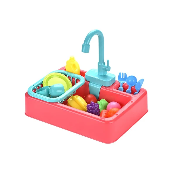 Mj Toys Modern Oyuncak Mutfak Seti Çeşmeli Lavabo Pilli - Mutfak Oyuncak Seti ürün görseli 1