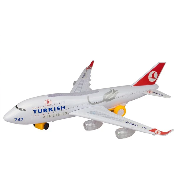 Cstars Türk Hava Yolları A747 Uçak Işıklı Hareketli Orta Boy Oyuncak ürün görseli 1
