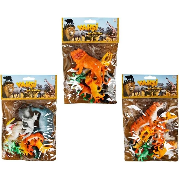 Strongart Sunman  Vahşi Hayvanlar Poşetli Hayvan Oyun Seti ürün görseli 1