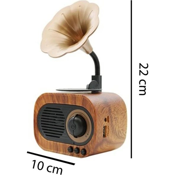 By Store Forland B5 Nostaljik Mini Radyo Gramofon Bluetooth Hoparlör Fm USB Sd Yüksek Ses Speaker B5 ürün görseli 1