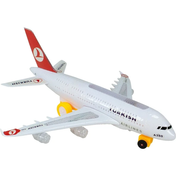 Cstars Türk Hava Yolları A380 Oyuncak Uçak Işıklı Hareketli 32 cm ürün görseli 1