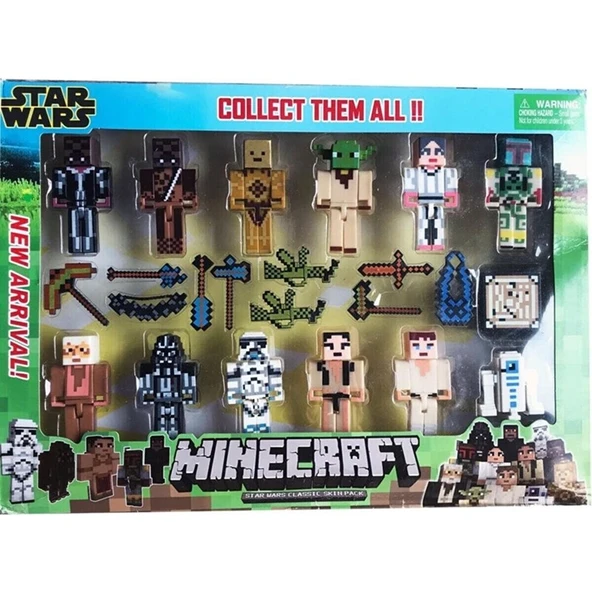 Minecraft Star Wars 23 Parça Aksesuarlı Yeni Seri Oyuncak Figür Set ürün görseli 1