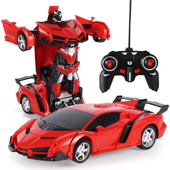 Mj Toys Oyuncak Uzaktan Kumandalı Transformers Tarzı Robota Dönüşen Oyuncak Araba Ferrari ürün görseli 1