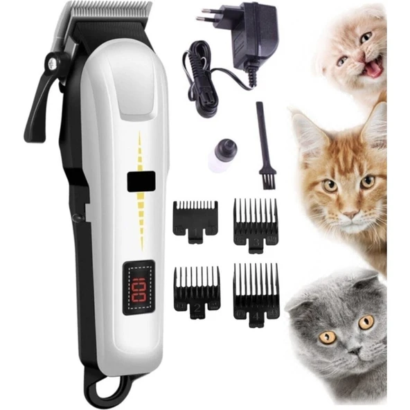 Nikadu 6018/6008 Ultra Güçlü Pet Series Şarjlı Kablosuz Kedi Köpek Traş Makinesi Evcil Hayvan Tüy Kesme ürün görseli 1